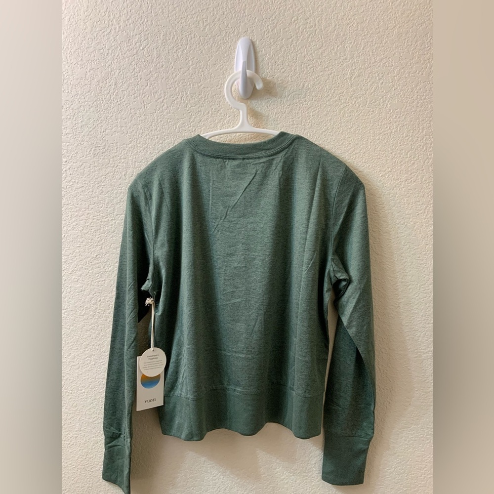 Vuori Women's Daydream Crew Neck Color: Marsh Heather - Picture 7 of 8